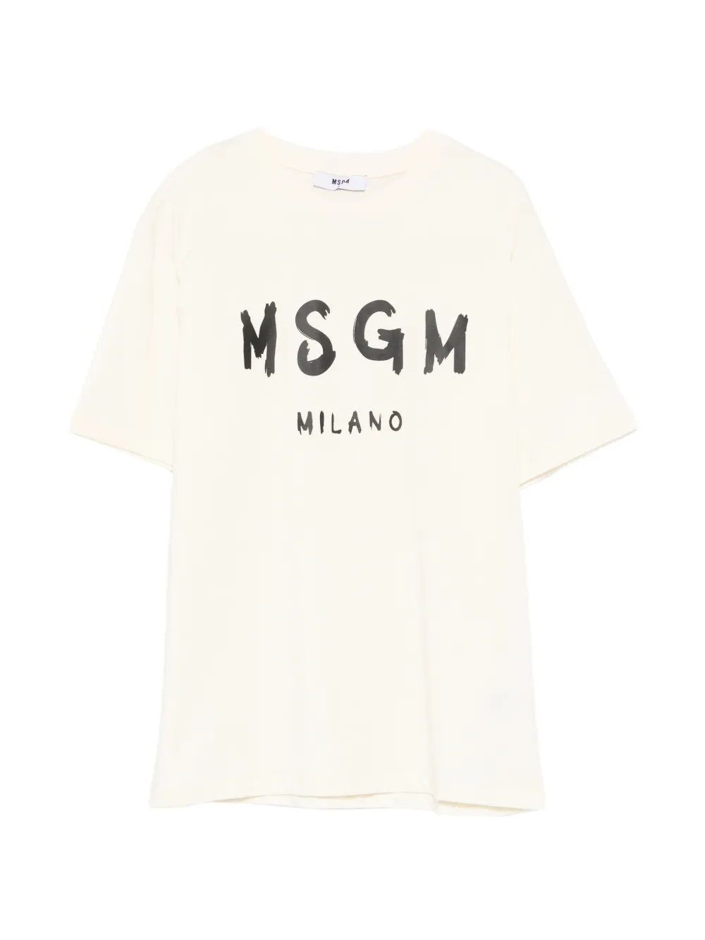 MSGM Kids logo-print T-shirt - Toni neutri