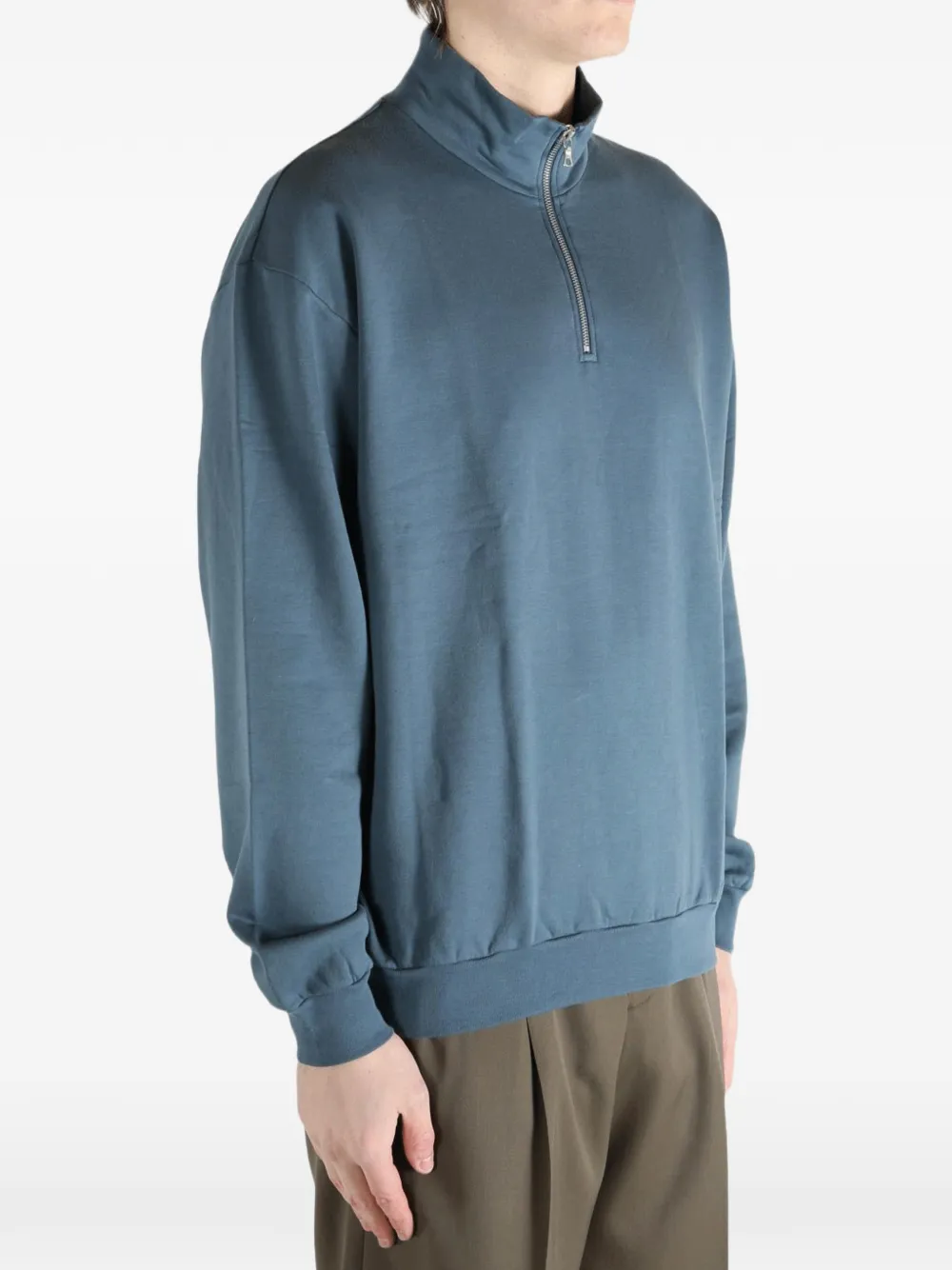 Auralee Half-zip Sweatshirt In Blue