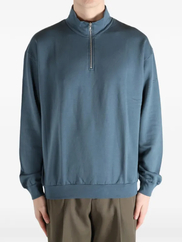 Auralee half-zip Sweatshirt | Blue | FARFETCH SG
