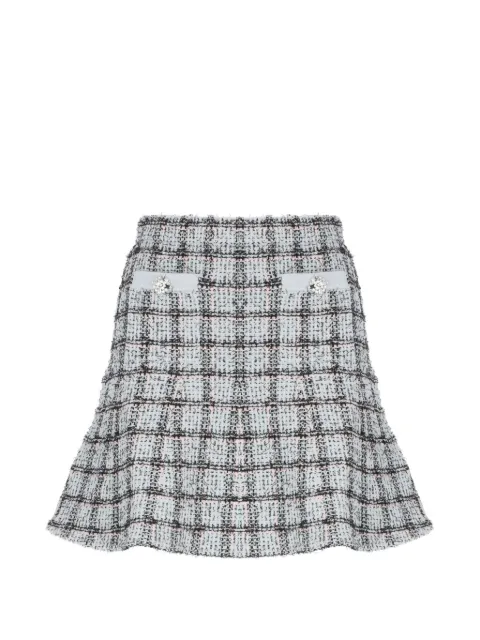 Self-Portrait check-pattern mini skirt
