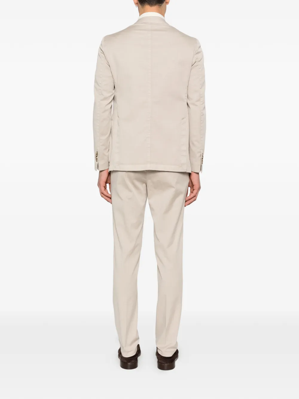 Luigi Bianchi Blazer met opgestikte zak Beige