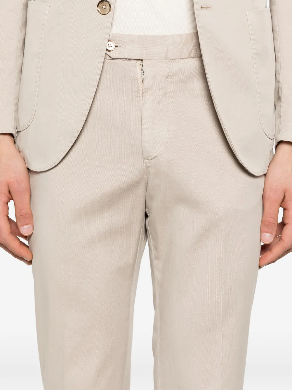 Luigi Bianchi Blazer met opgestikte zak Beige