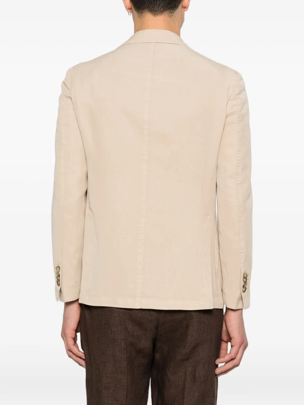 Luigi Bianchi Blazer met enkele rij knopen Beige