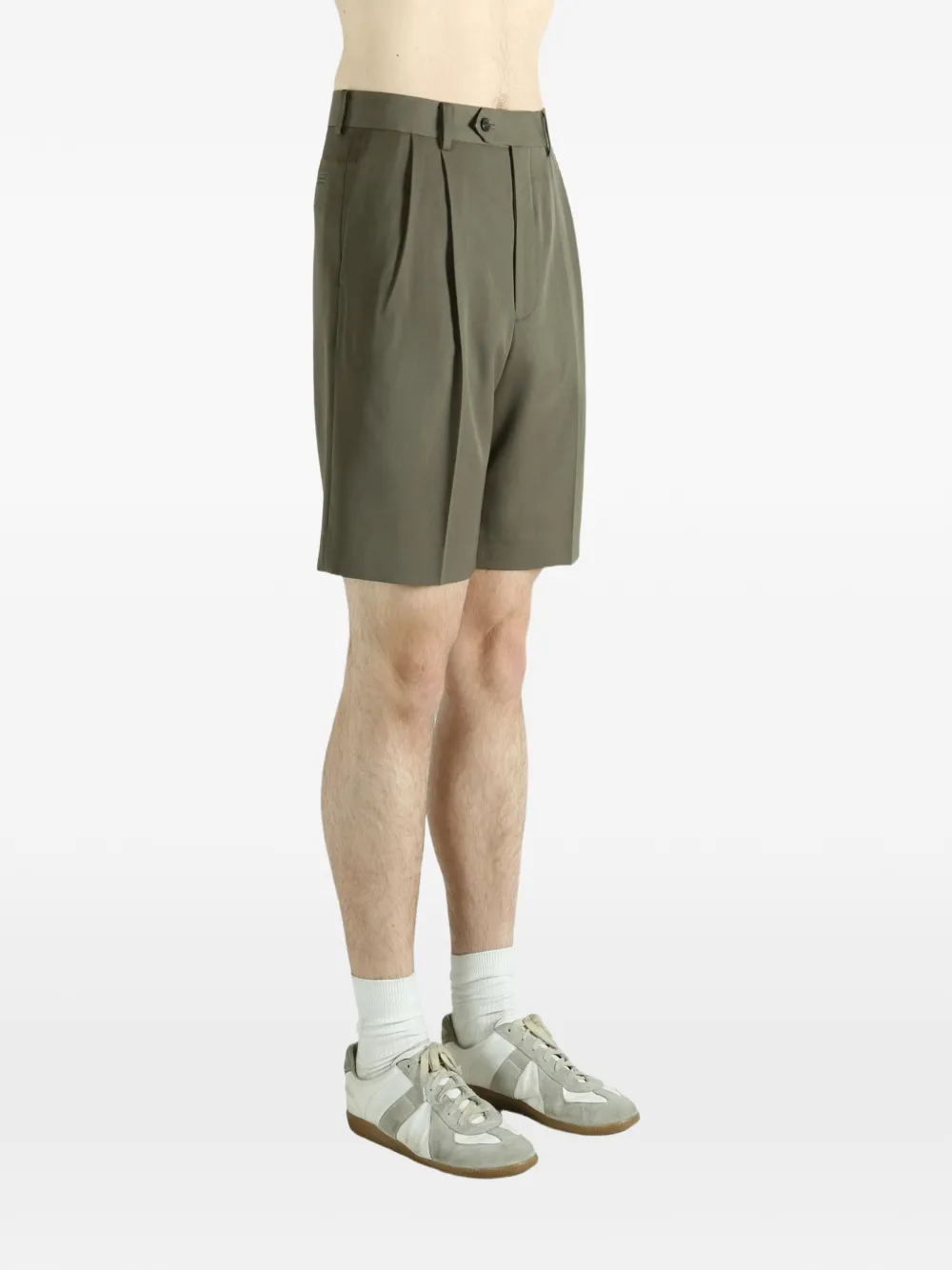  Auralee Shorts Con Pieghe - Verde 