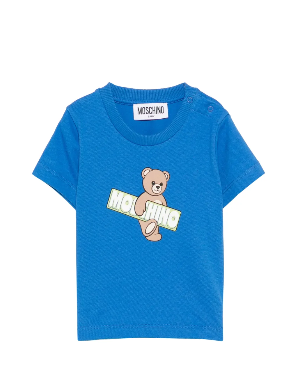 Moschino Kids teddy-graphic T-shirt - Blu