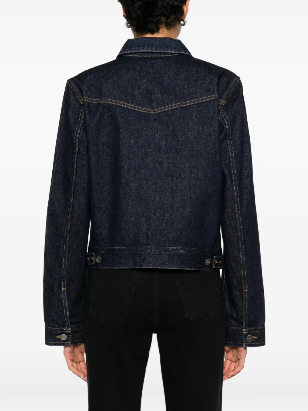 KHAITE Augustine denim jack Blauw