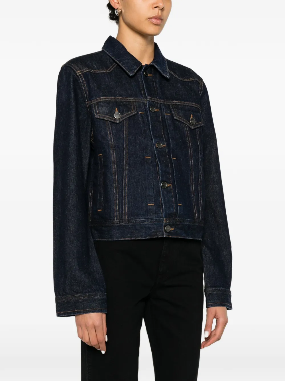 KHAITE Augustine denim jack Blauw