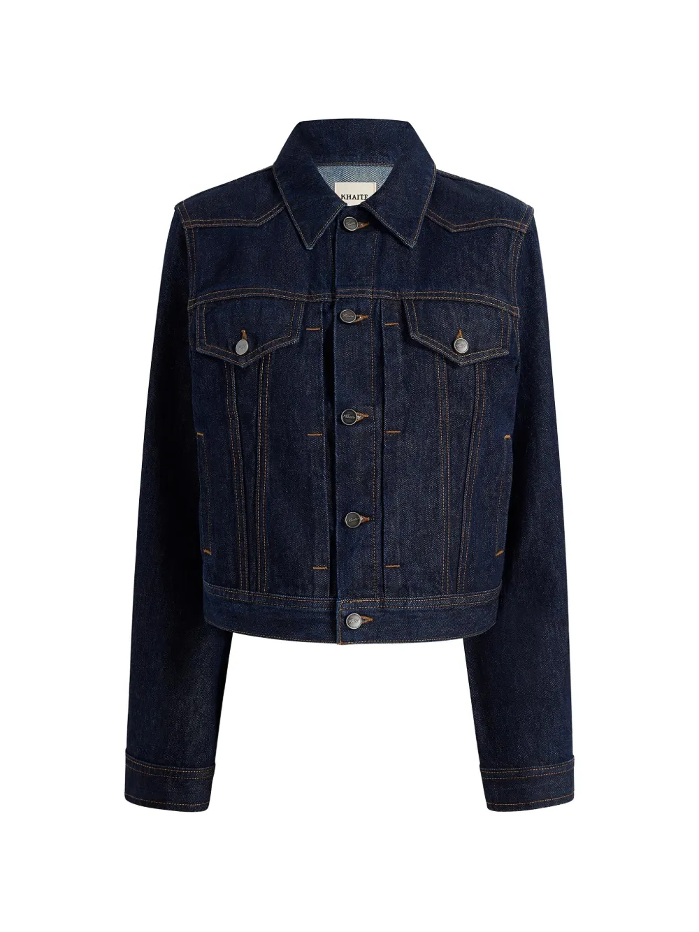 KHAITE Augustine denim jack Blauw