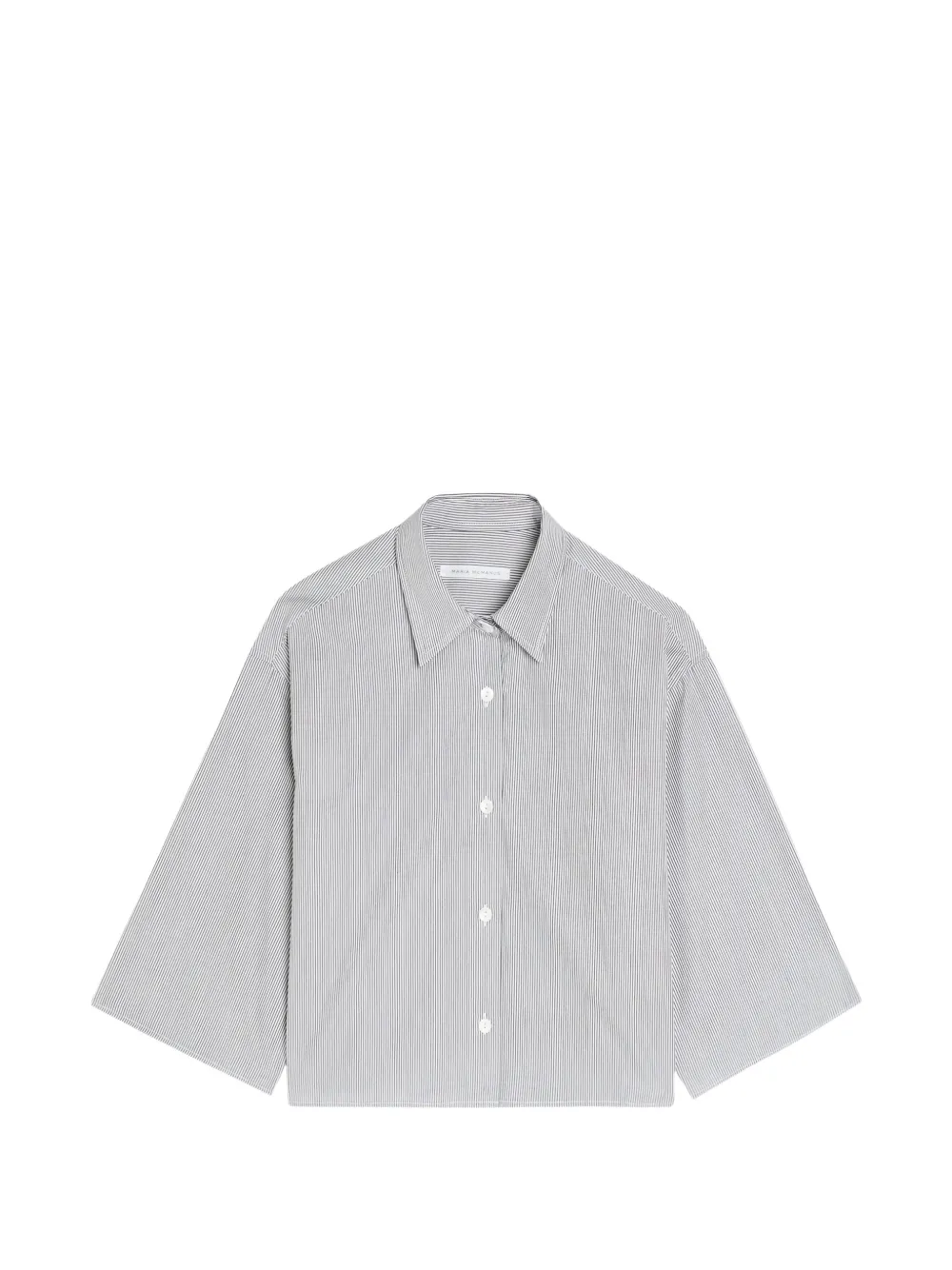 Maria McManus pinstripe-pattern cropped shirt - Weiß