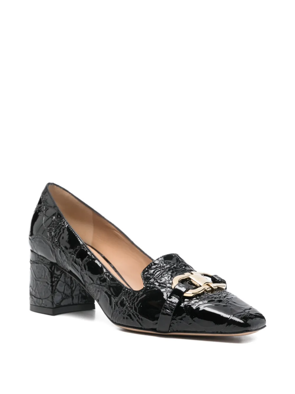 Ferragamo Pumps met Gancini-gesp Zwart