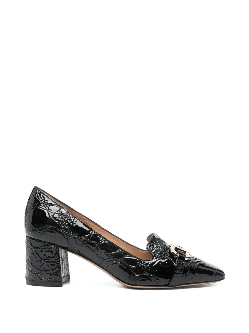 Ferragamo Pumps met Gancini-gesp Zwart