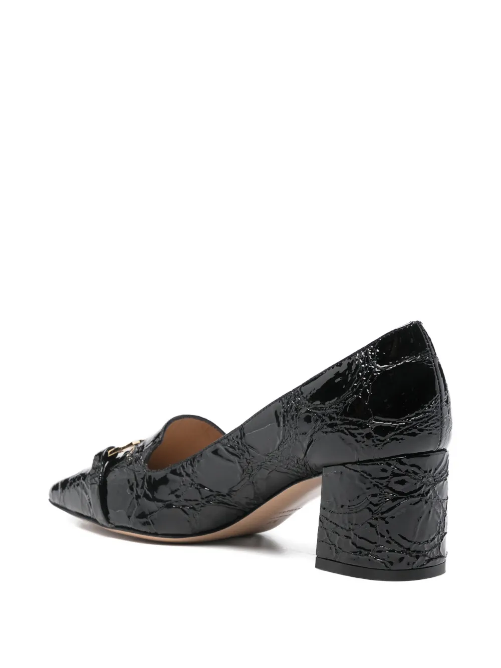 Ferragamo Pumps met Gancini-gesp Zwart