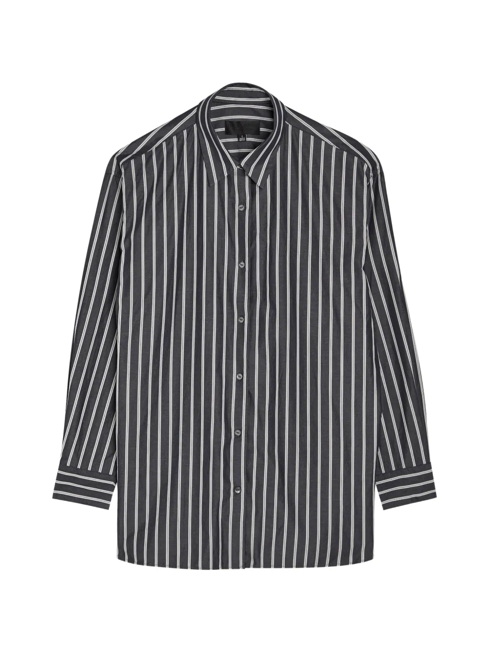 Nili Lotan Yorke vertical-stripe long-sleeve shirt - Nero