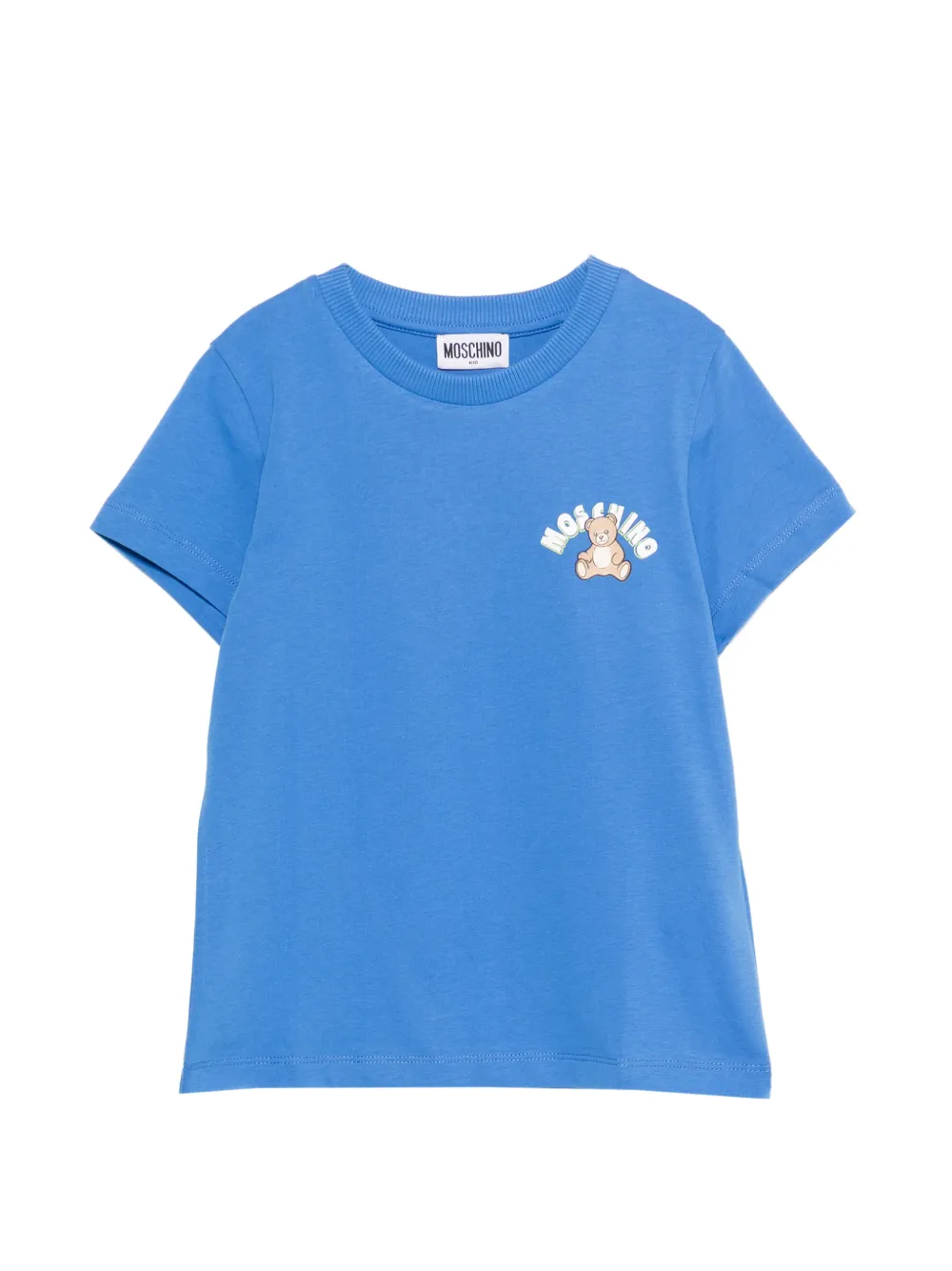 Moschino Kids teddy-print T-shirt - Blu