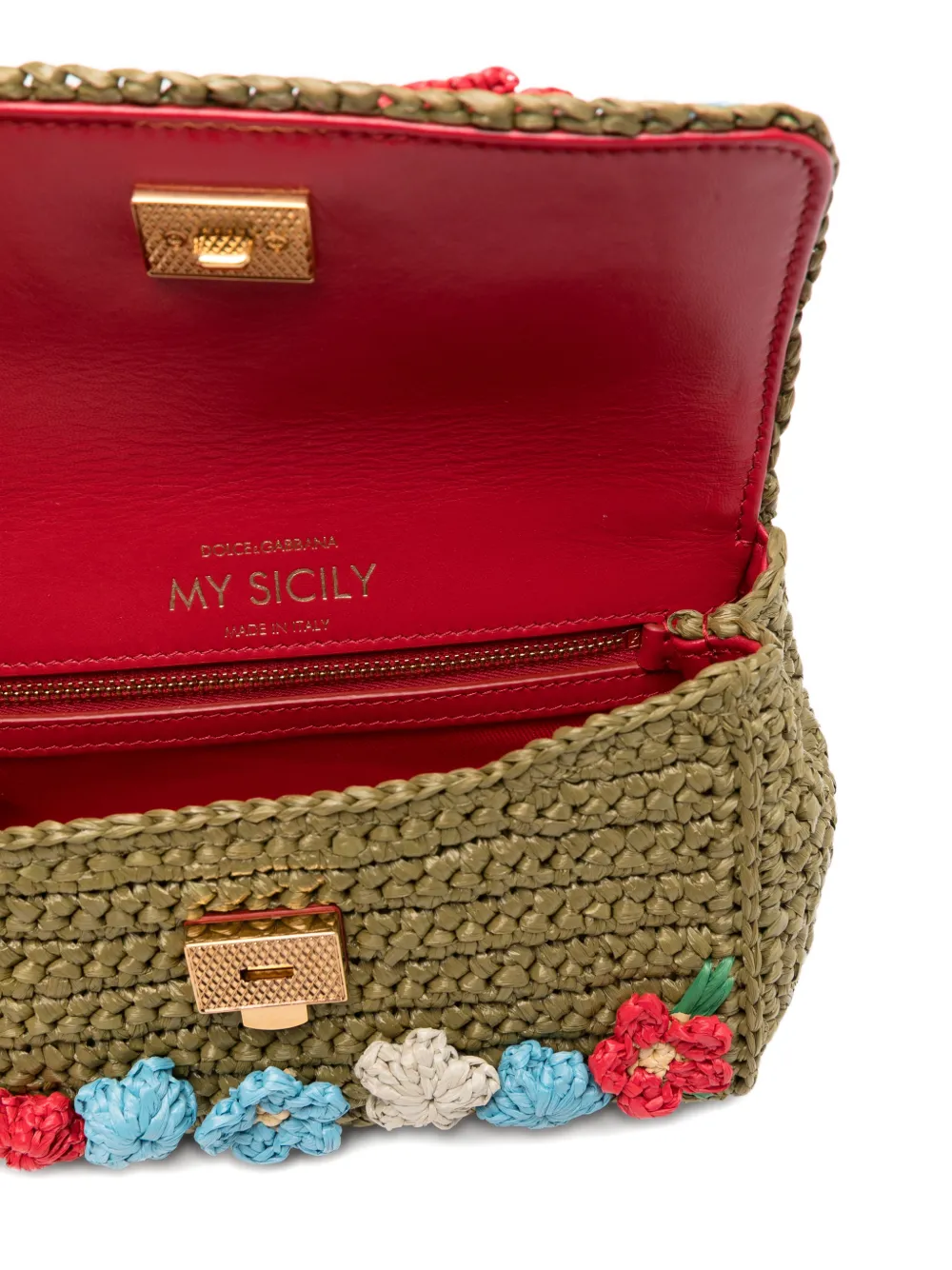 Dolce & Gabbana My Sicily gehaakte raffia shopper Groen