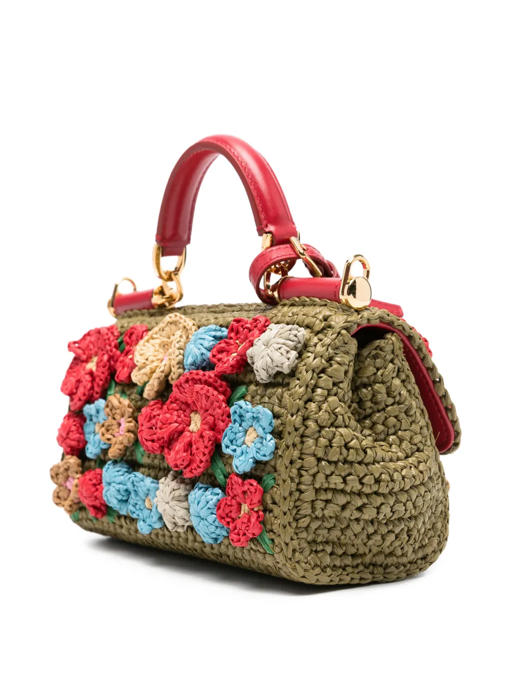 Dolce & Gabbana My Sicily gehaakte raffia shopper Groen