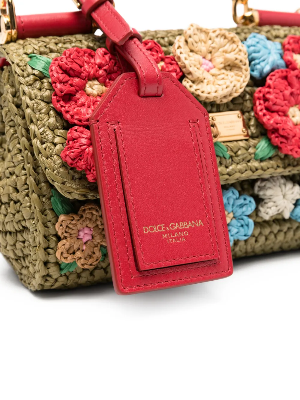 Dolce & Gabbana My Sicily gehaakte raffia shopper Groen