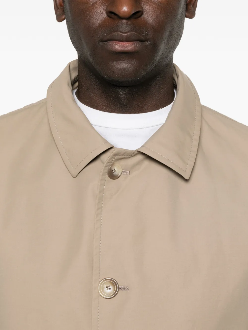 Tagliatore Nolan jas met zak met knopen Beige