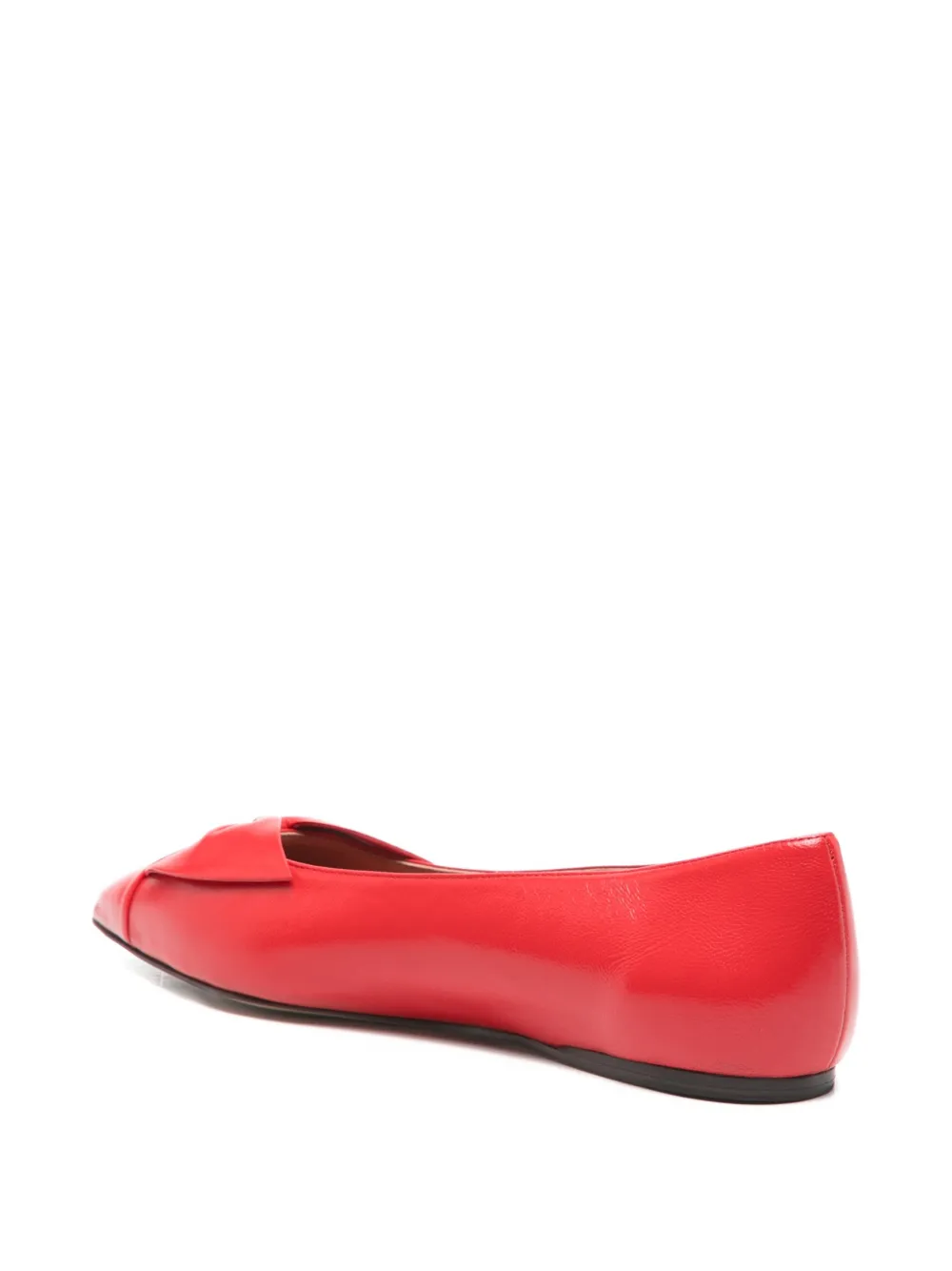 Ferragamo Ballerina's met strik Rood