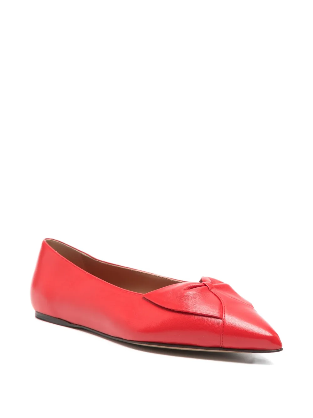 Ferragamo Ballerina's met strik Rood