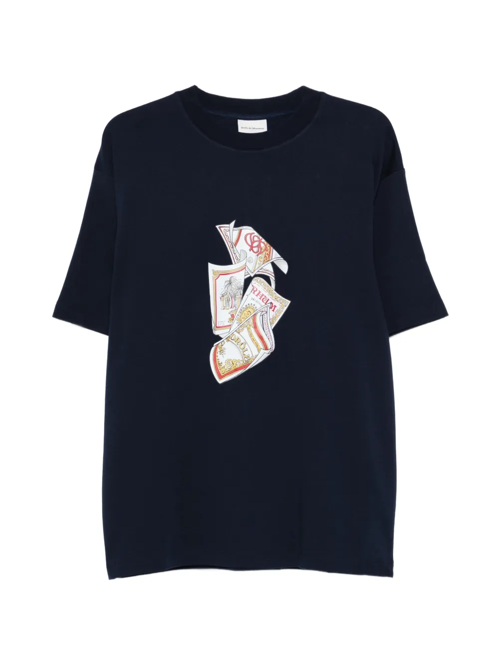 Drôle De Monsieur Rum Labels T-shirt - Blu