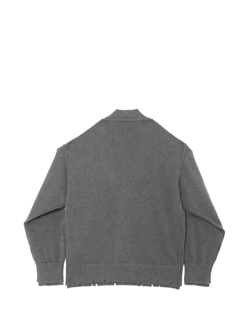  Federico Cina Frayed Button Cardigan - Grey 
