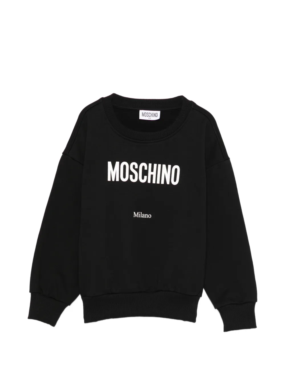 Moschino Kids logo -print sweatshirt - Nero