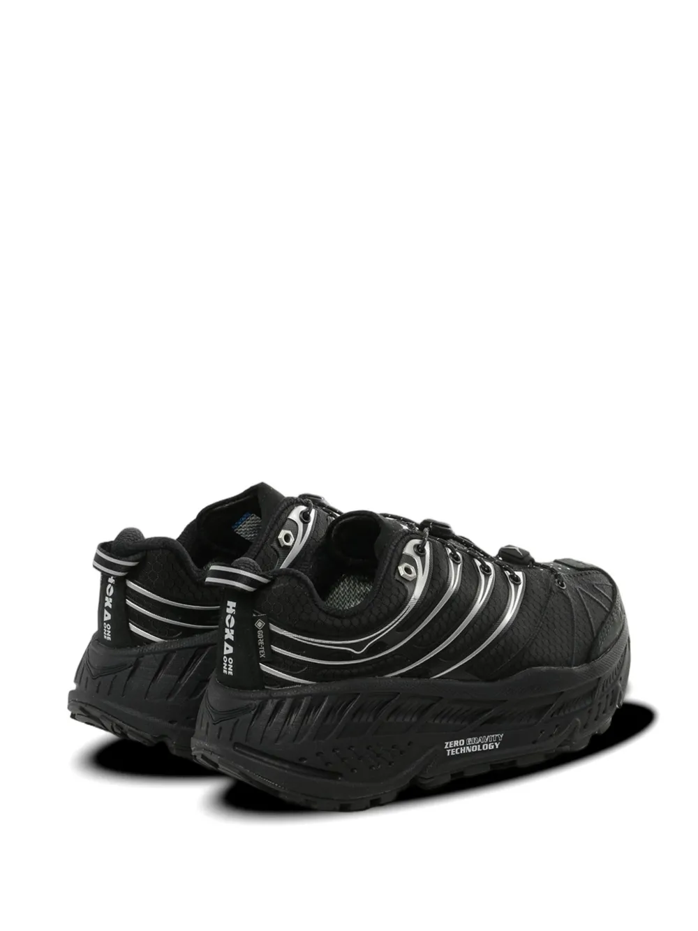 HOKA Stinson Evo Gtx sneakers met zilverkleurig detail Zwart