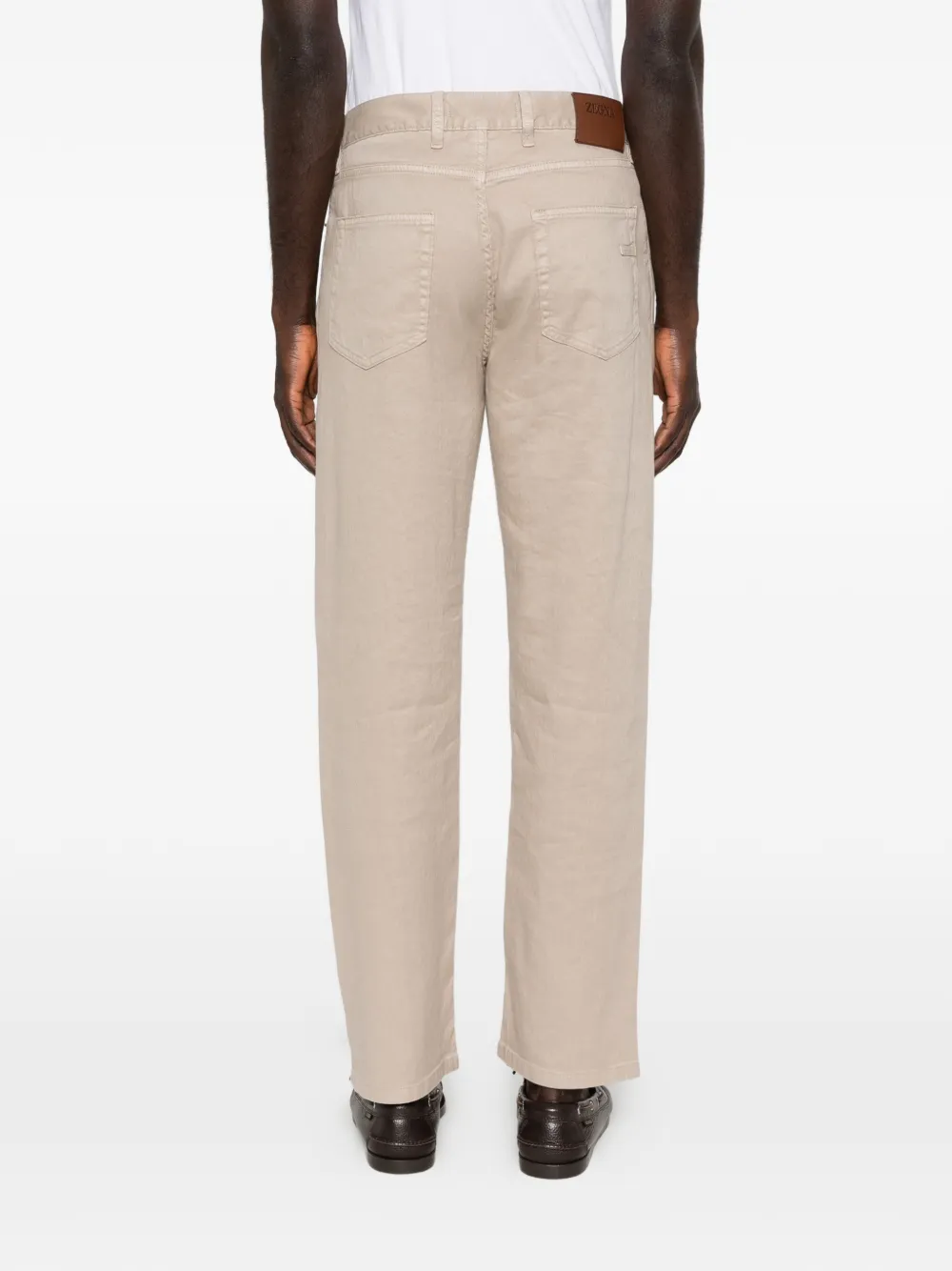 Zegna Broek met riemlussen Bruin