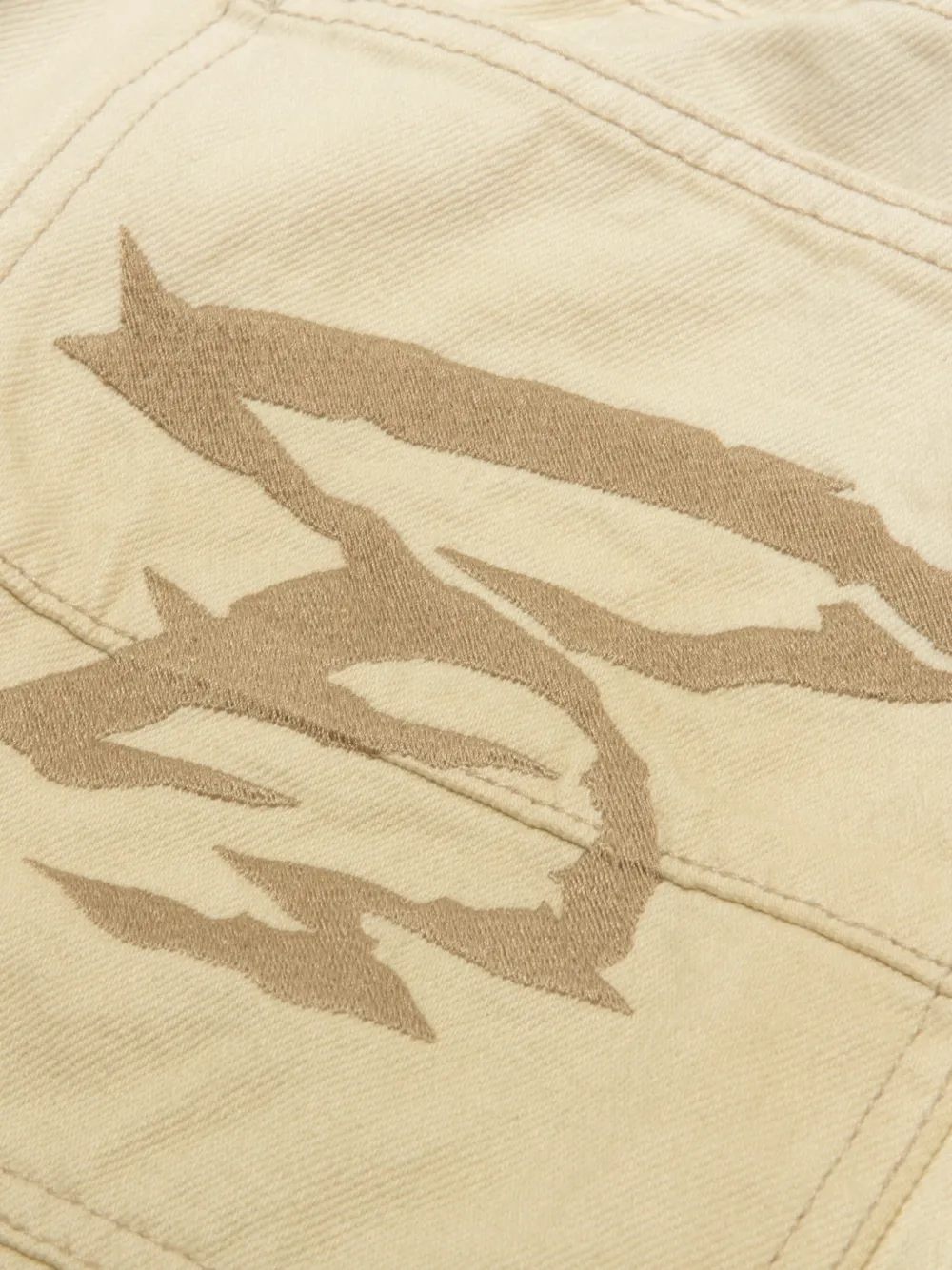 AAPE BY *A BATHING APE Broek met logo Beige