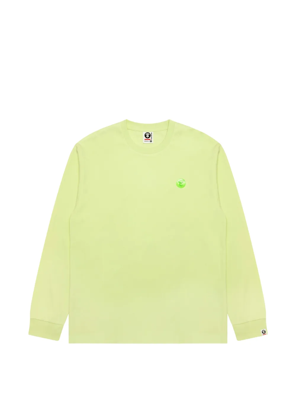 AAPE BY *A BATHING APE® logo-detail long-sleeved T-shirt - Verde