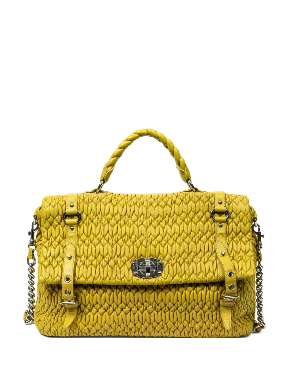 Miu Miu Pre-Owned Matelassé shoulder bag - Giallo