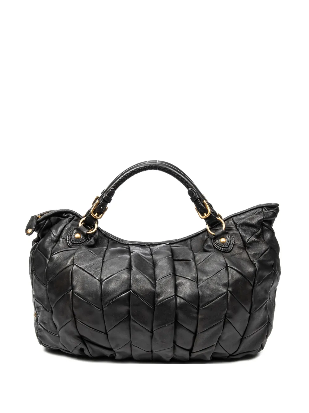 Miu Miu Pre-Owned pre-owned pleated handbag - Nero