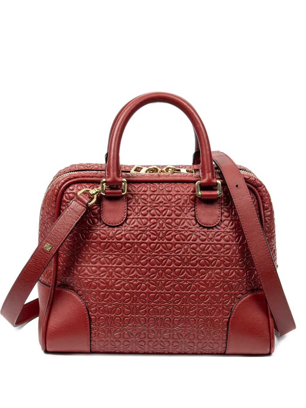 Loewe Pre-Owned Borsa a mano Amazona goffrata - Rosso