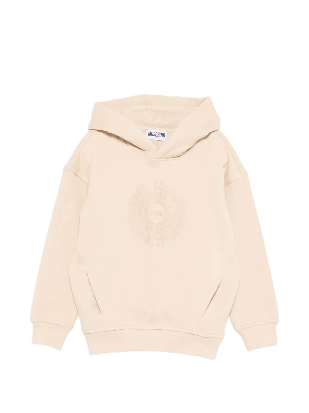 Moschino Kids logo-print hoodie - Toni neutri