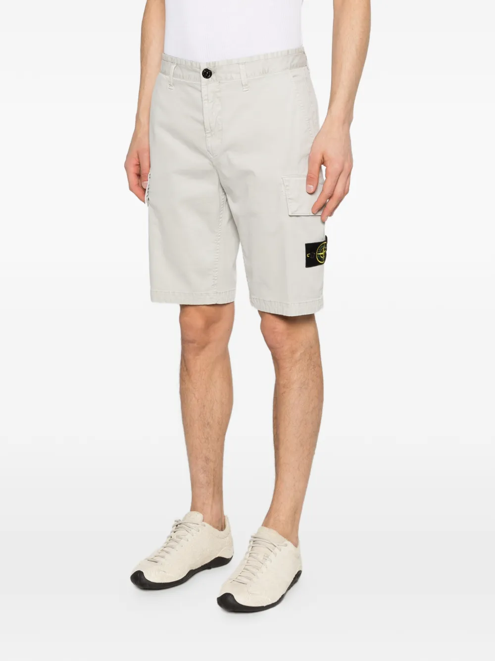 Stone Island Shorts met logopatch Grijs