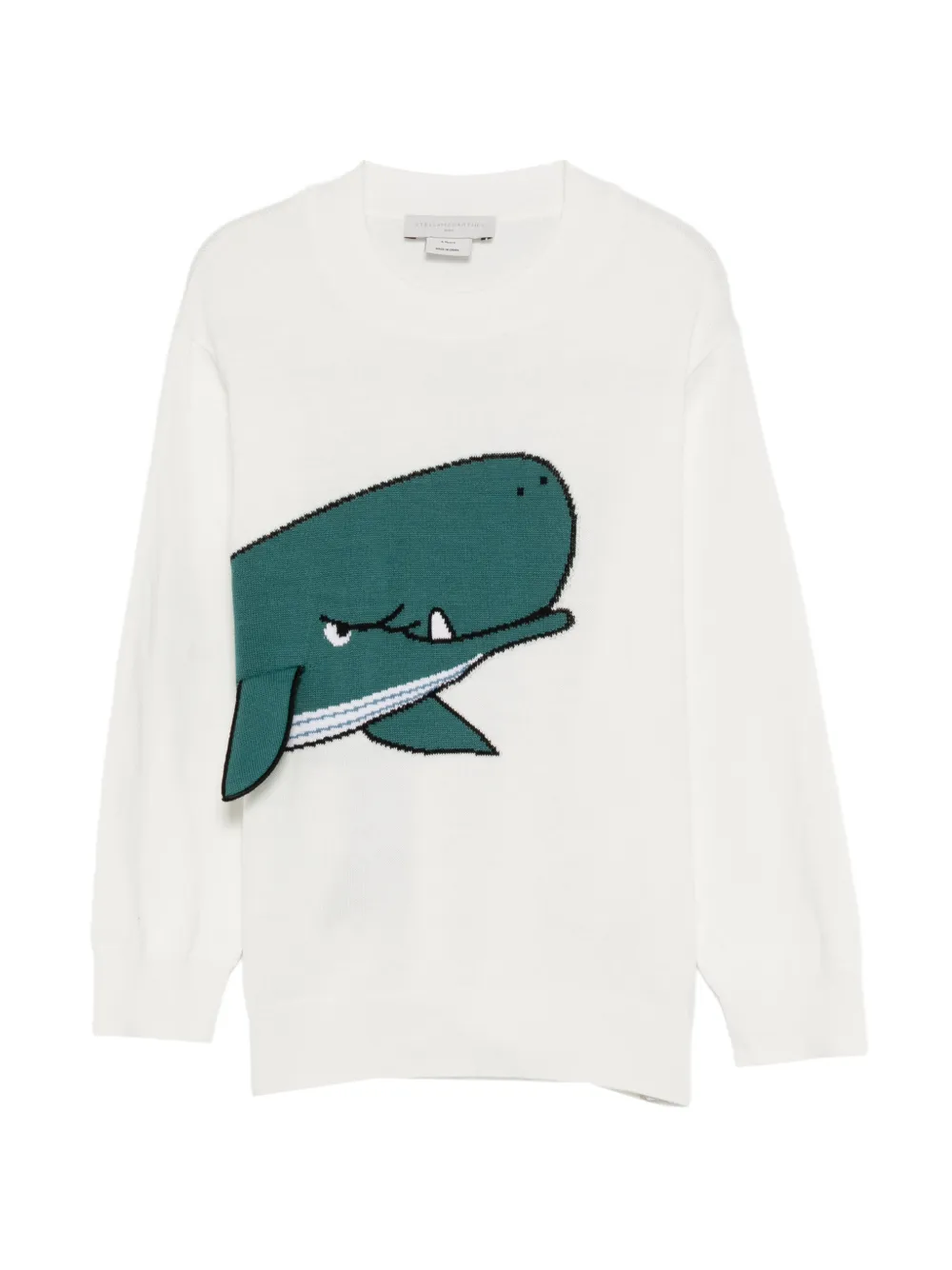 Stella McCartney Kids whale-print sweater - Bianco