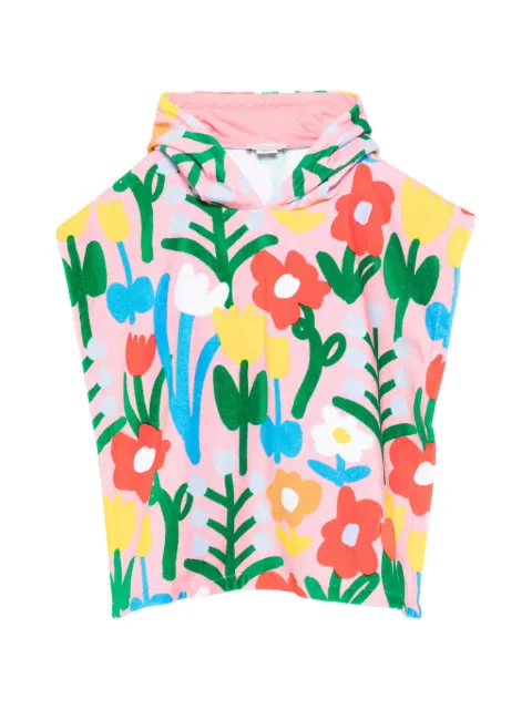 Stella McCartney Kids floral-print hooded towel poncho