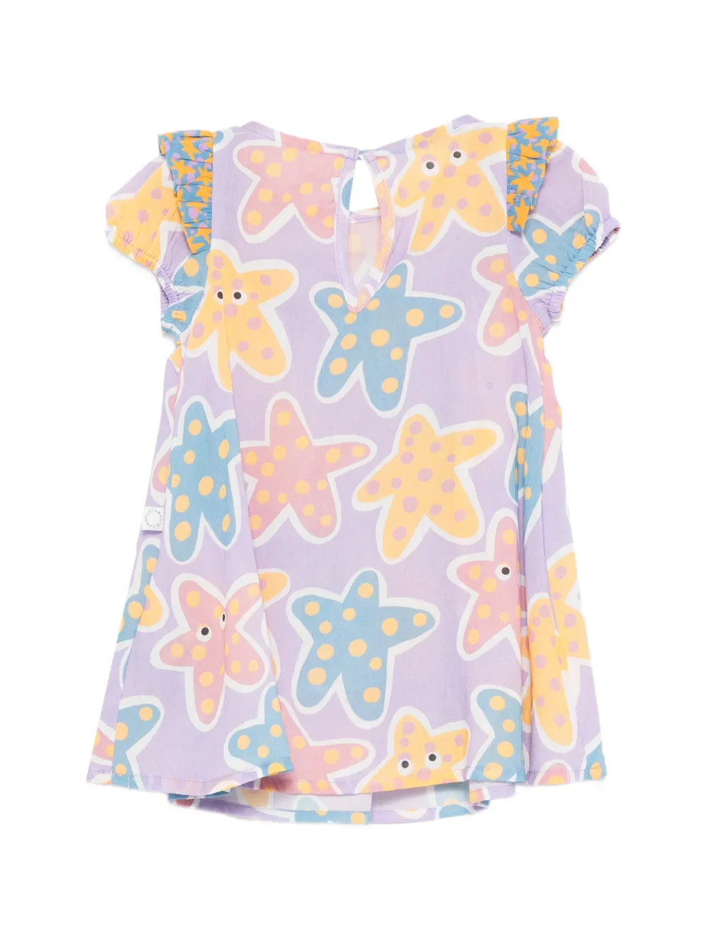 Stella McCartney Kids Tweedelig jurksset met ruches en print Paars