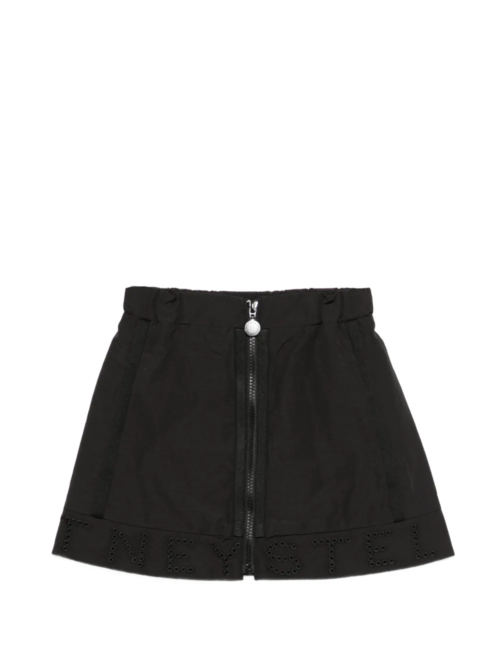 Stella McCartney Kids A-line lettering skirt - Nero