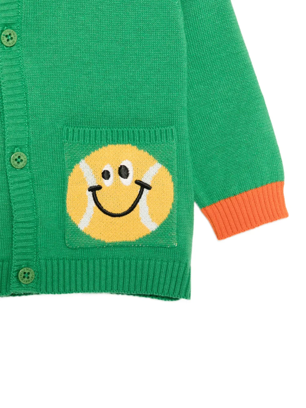 Stella McCartney Kids Vest met smiley applicatie Groen