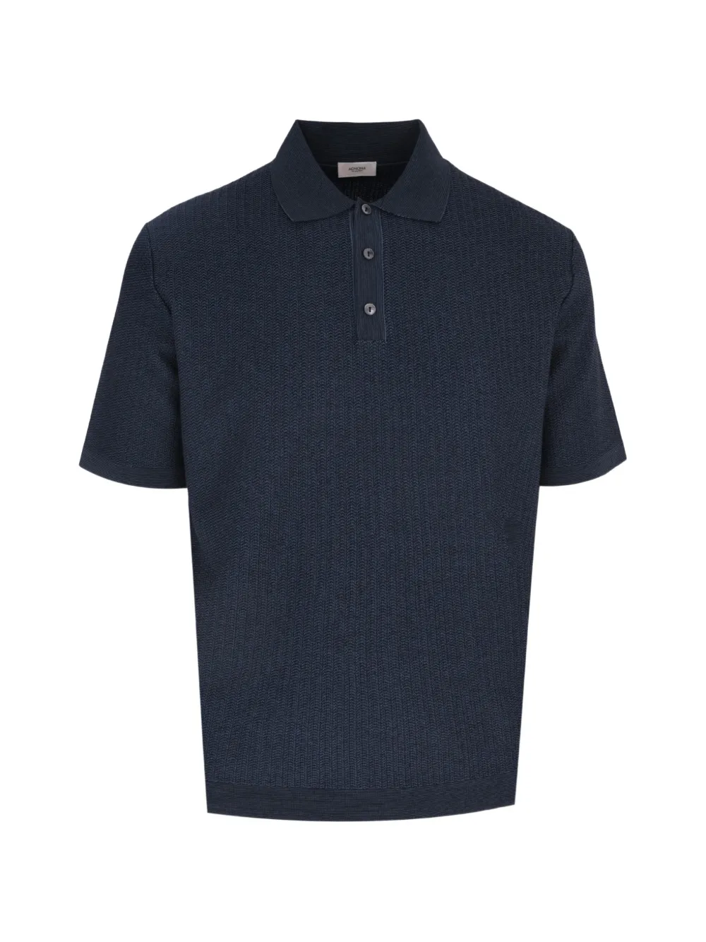 Agnona jacquard knitted polo shirt - Blu