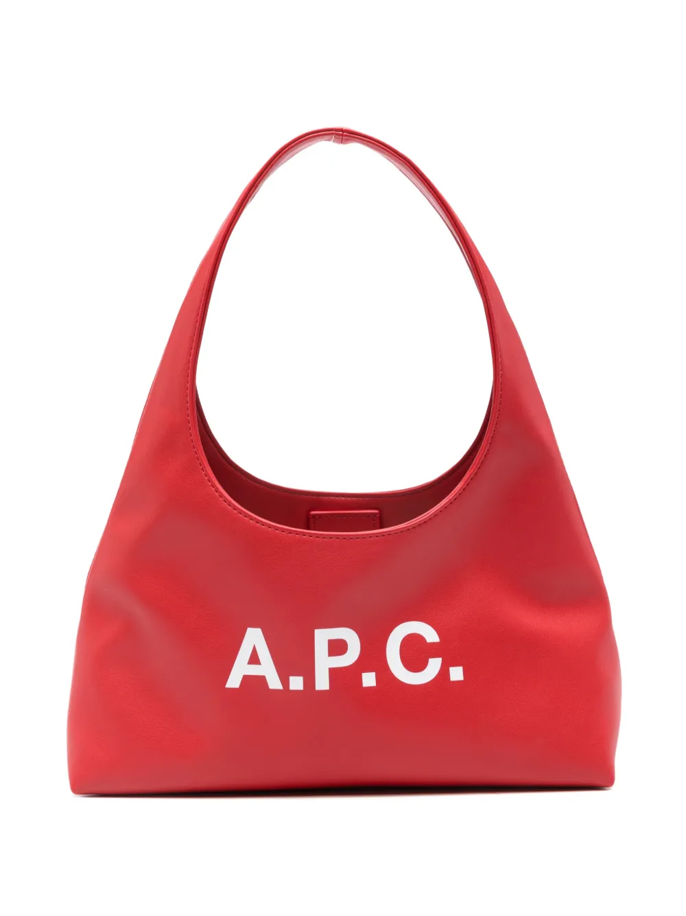 A.P.C. logo-print shoulder bag - Rosso