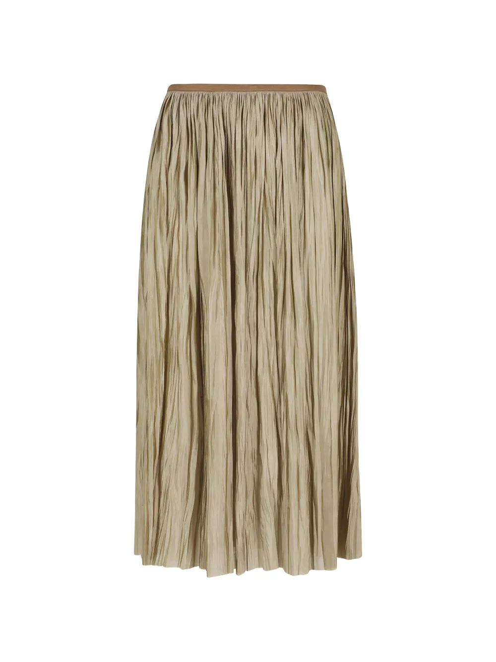 Roberto Collina Crinkled Midi Skirt In Green