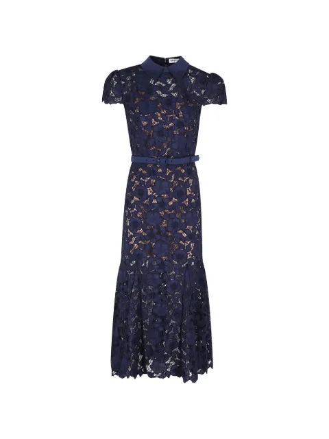 Self-Portrait Guipure midi lace dress