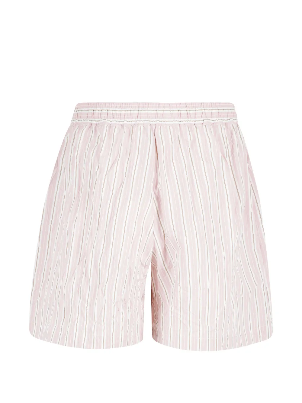 Roberto Collina Gestreepte shorts met knopen Roze