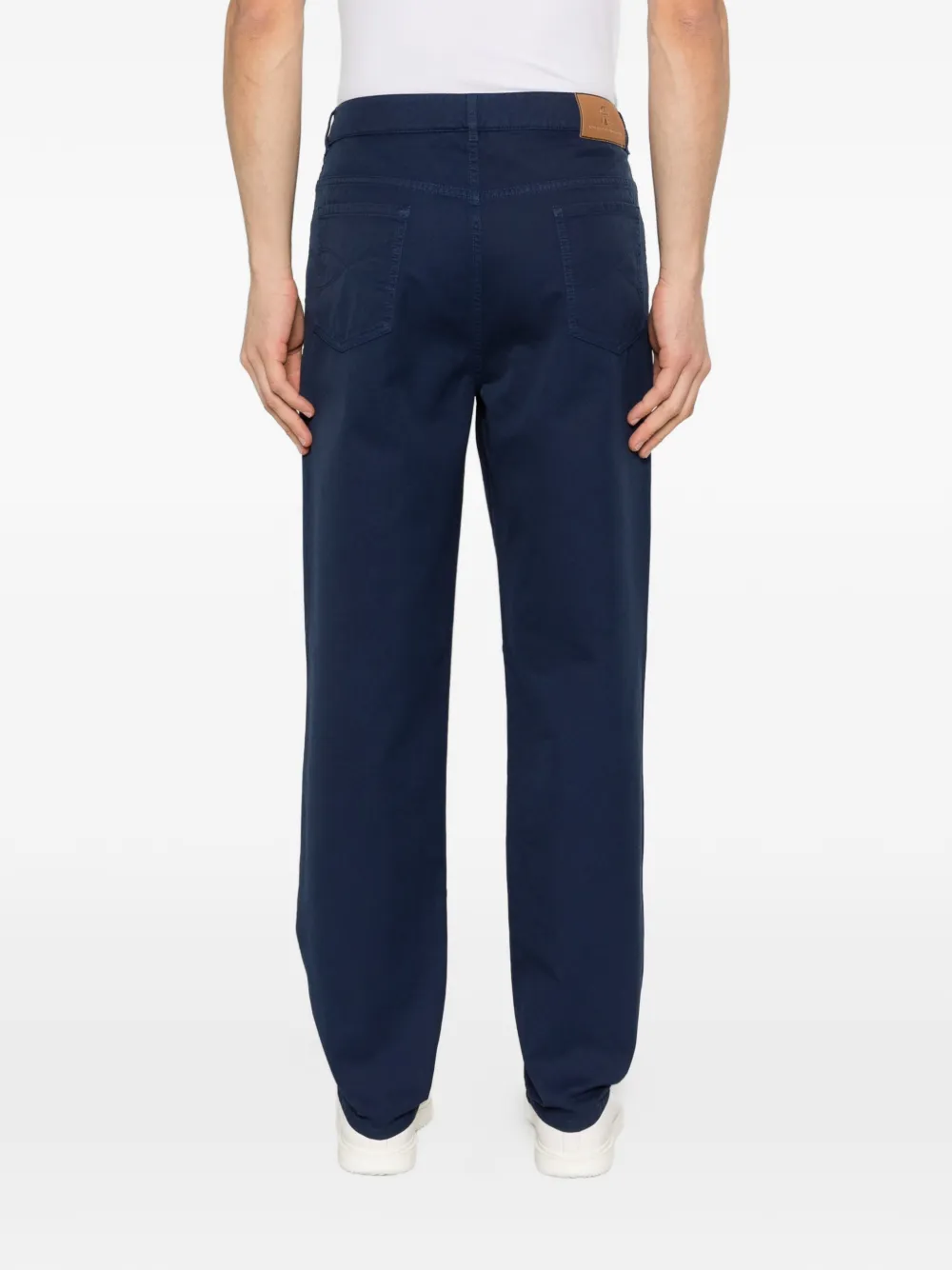 Brunello Cucinelli Jeans met logo Blauw