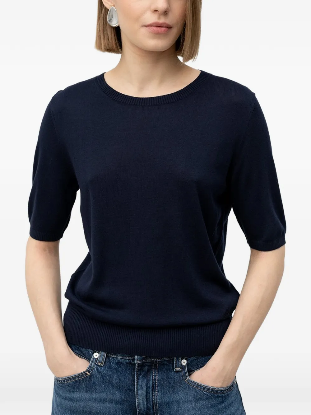 BOSS short-sleeve sweater - Blu