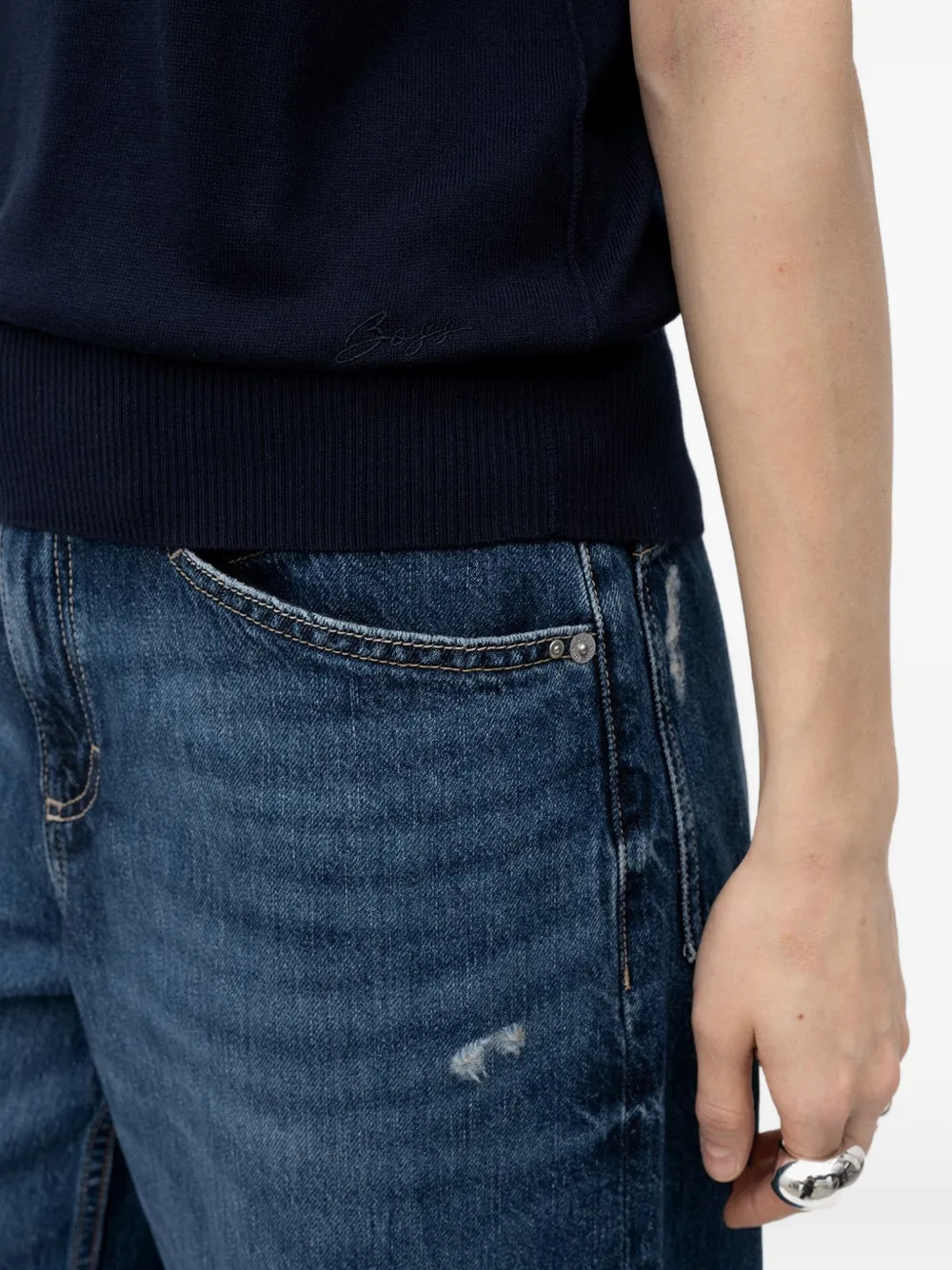  Boss Short-sleeve Sweater - Blue 