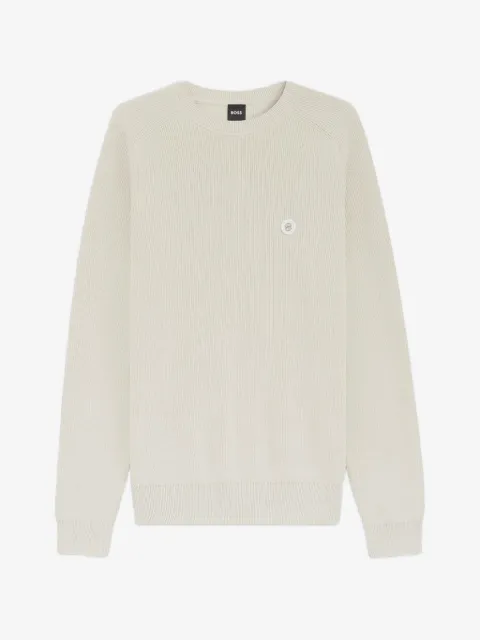 BOSS ribbed round-neck sweater